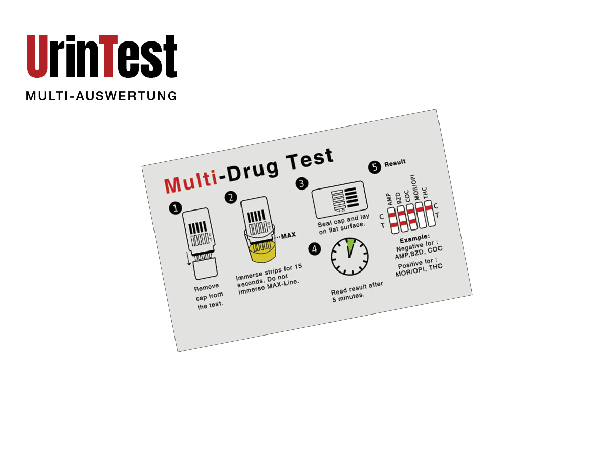 Multi Drogentests 10fach - Selbsttest (Urin)