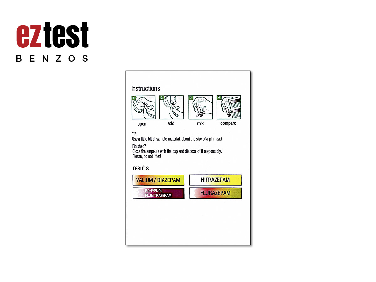 1er EZ-Test BENZOS valium rohypnol & more