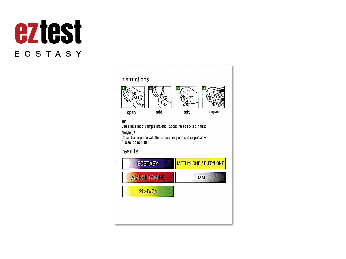 1er EZ-Test Ecstasy, Amphetamine, 2C-B und mehr